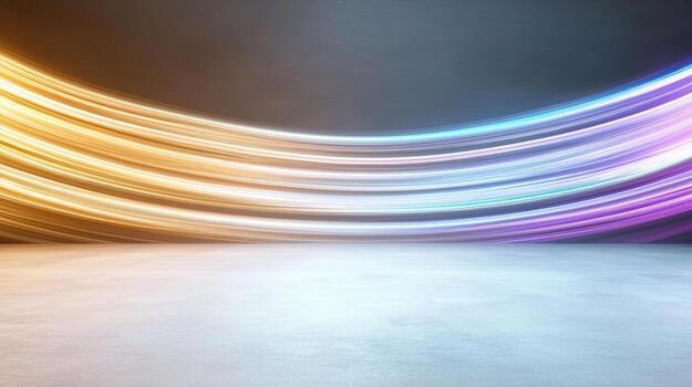 Abstract light waves background with abstract lines photo