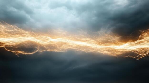 Lightning bolt in the sky with dark clouds photo