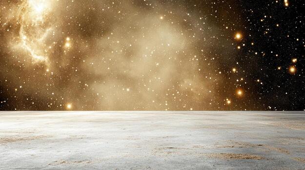 An empty space with stars and a moon photo