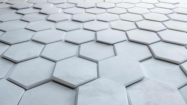 A white hexagon pattern on a wall photo
