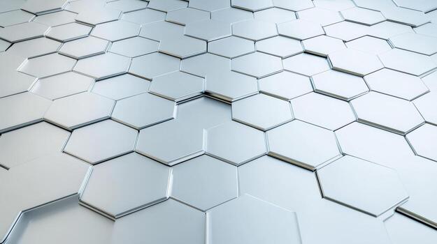 hexagonal antecedentes con blanco hexágonos foto