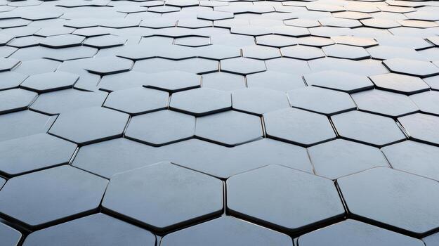 hexagonal modelo de hexágonos en un superficie foto