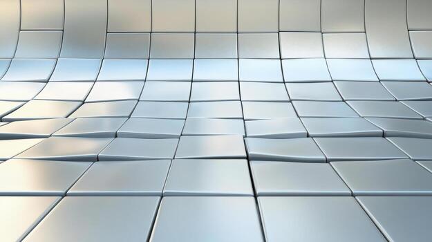 A 3d image of a shiny metal wall photo