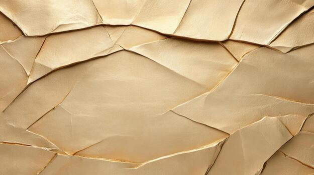 Cracked paper texture background with gold color photo