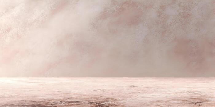 A realistic 3D render features an empty elegant room with a textured pink wall and matching floor creating a perfect studio backdrop photo