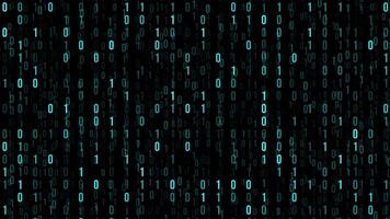binário código matriz fundo animação ciclo video
