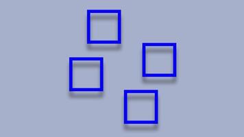 blå Färg rör på sig fyrkant former bakgrund, abstrakt geometrisk slinga animering video