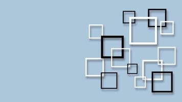 Black and White Squares Zooming In and Out in Loop, Abstract Motion Background video