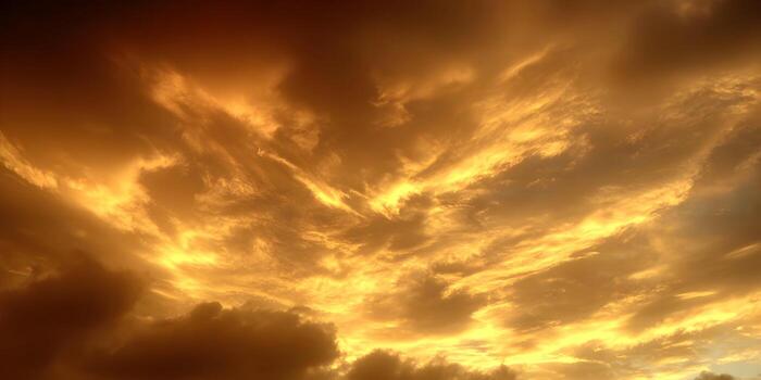 sunset with clouds in the sky photo