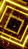 dentro a atômico luz túnel, uma hipnotizante 3d rendido túnel pulsos com atômico luz, vibrante energias rodopiando dentro video