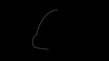 single lijn kunst van de kerstman hoed in minimalistische stijl dun zwart beroerte zacht curves Nee schaduw gemakkelijk en schoon ontwerp achtergrond video