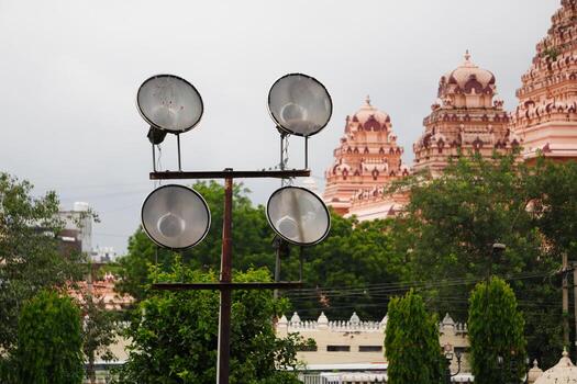 A large building in the background photo