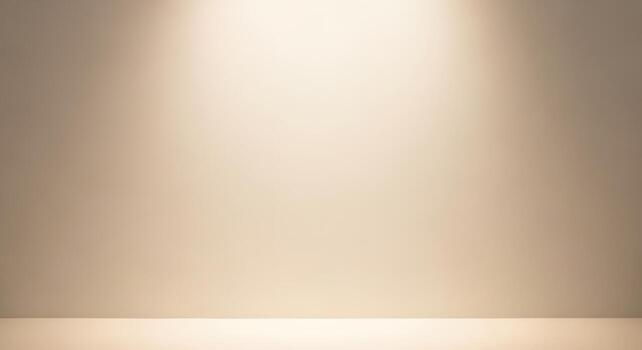A clean, softly lit studio background with a bright light source illuminating the top of the frame and casting subtle shadows on the floor photo