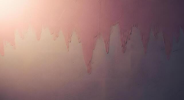 Abstract textured wall with flowing pastel pink paint creating a soft, artistic design, illuminated by a gentle gradient light, perfect for contemporary backdrops photo