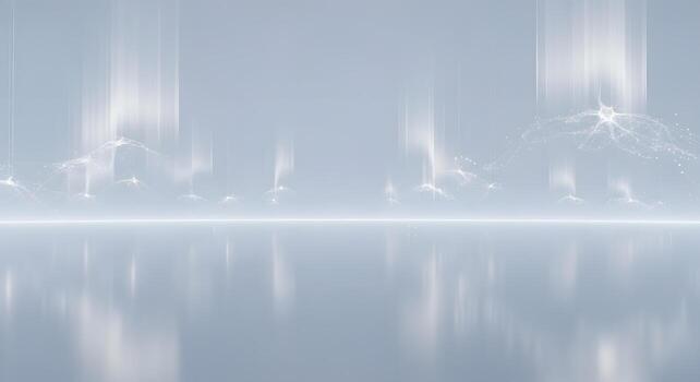 Abstract neural network connection background with light effects photo