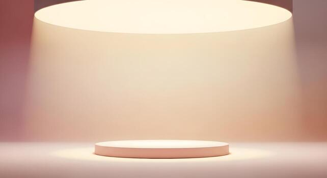 Illuminated Podium in a Soft Gradient Setting for Product Showcase photo