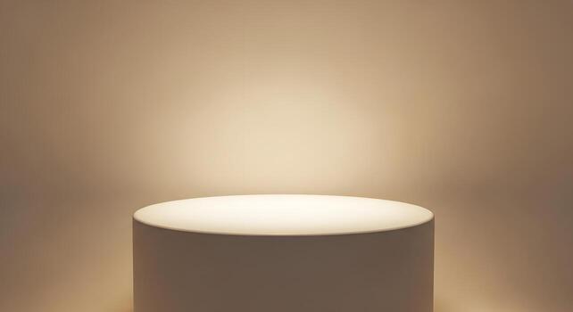 Simple 3D Rendered Empty Podium for Product Display with Soft Lighting in a Studio photo