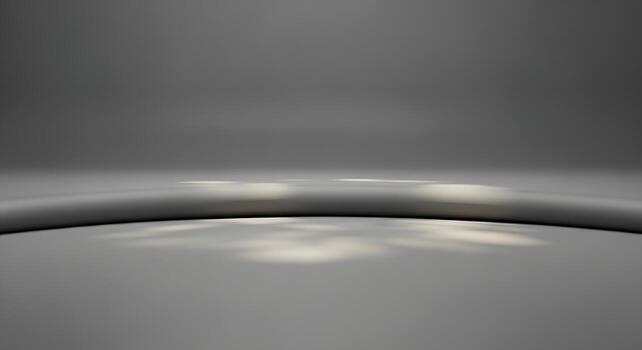 Abstract reflective surface with soft light reflections, showcasing a clean and minimalist studio backdrop, perfect for product display or virtual sets photo