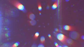 Sanft Fokus abstrakt Licht Strahlen und Bokeh Kreise video