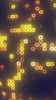 astratto futuristico sfondo con raggiante giallo e arancia neon griglia piazze la creazione di un' dinamico digitale superficie video