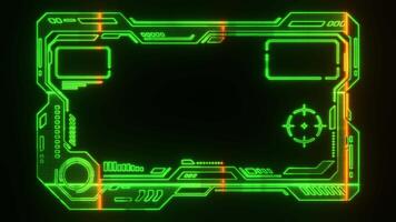 hud frame in dark background loop animated graphic video