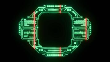 cyber tech frame motion background loop video