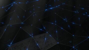 azul polígono com brilhando luz futurista tecnologia Projeto fundo ciclo animado video