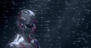 Futuristic AI Robot High-Tech Digital Background for Sci-Fi and Tech Projects Loop Animated video