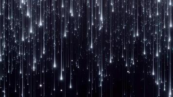 argento digitale leggero pioggia nel buio lusso sfondo ciclo continuo animato video