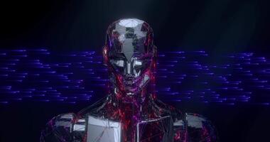 AI Robot High-Tech Digital Background for Sci-Fi and Tech Projects Loop Animated video