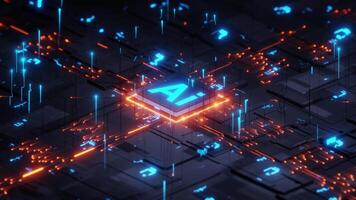 ai circuito tavola movimento sfondo ciclo continuo animato video