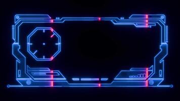 hud quadro, Armação dentro Sombrio fundo ciclo animado movimento video