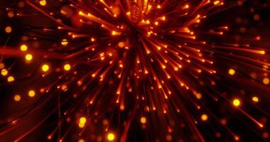 lysande partiklar och ljus spår rörelse bakgrund slinga animerad video