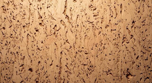 Highly detailed, natural cork surface with a textured, abstract appearance, revealing intricate patterns and organic designs, ideal for backgrounds photo