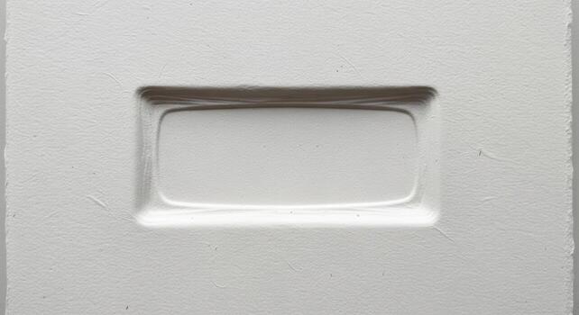 elegante blanco papel textura con un empotrado rectangular diseño, exhibiendo sutil oscuridad y un minimalista estético Perfecto para antecedentes y diseño elementos foto