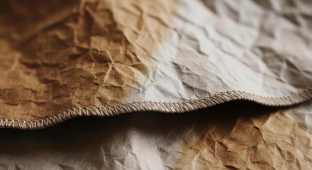 Detailed close-up of layered, crumpled paper textures, showcasing a variety of tones and tactile qualities, suitable for backgrounds photo