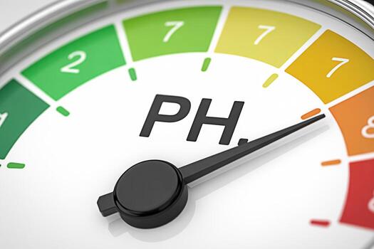 Closeup of a pH meter displaying acidity and alkalinity levels in a laboratory setting indicating the importance of chemical balance and scientific measurement for accurate results and quality control photo