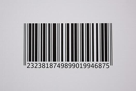 Closeup of a barcode scanning on a white surface representing product identification and automated data capture for retail and supply chain management conveying efficiency and technological advancemen photo