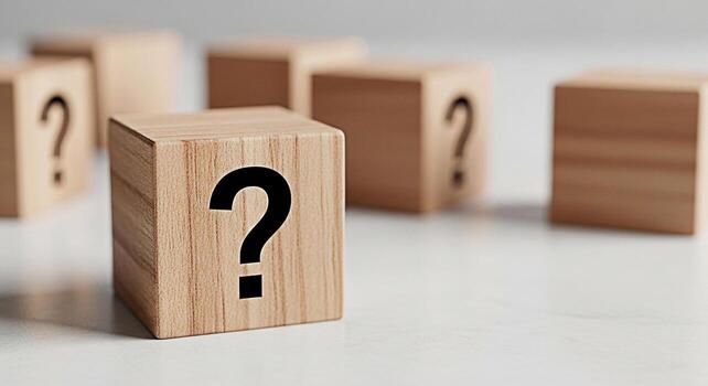 pregunta marca bloques incertidumbre Confusión problema resolviendo decisión haciendo elección responder solución examen prueba educación conocimiento aprendizaje concepto foto