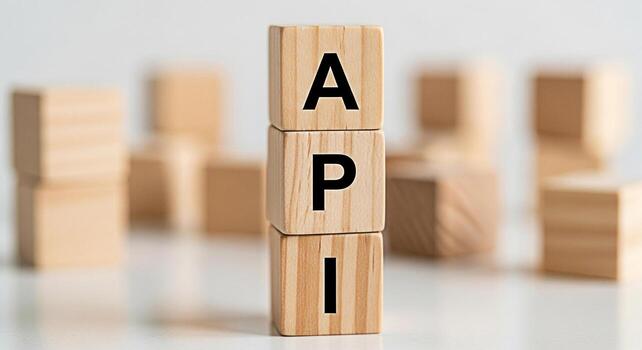 de madera bloques ortografía api apilado en un blanco superficie representando solicitud programación interfaz en un limpiar minimalista ajuste simbolizando tecnología conectividad y moderno software desarrollo s foto