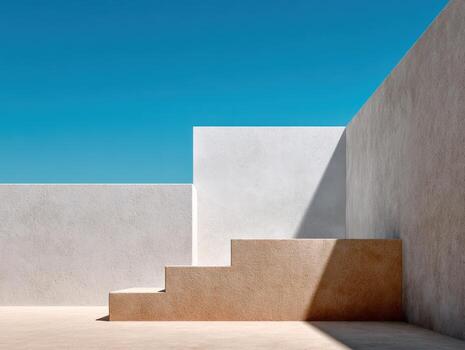 único arquitectónico diseño de Bauhaus estilo estructuras en claro cielo foto