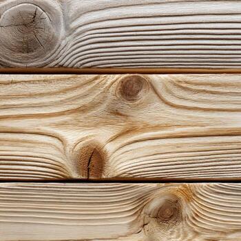 Close-up view of natural wood planks showcasing unique grain patterns and textures photo