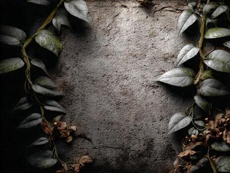 inspirado en la naturaleza antecedentes con oscuro hojas en texturizado superficie foto