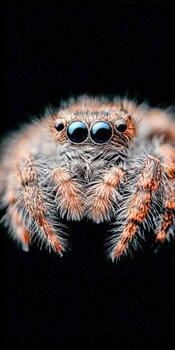 Hyper-detailed portrait of a small spider with striking features and textures photo
