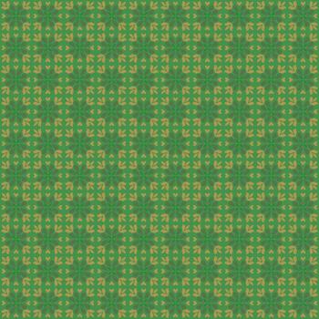 A green and gold pattern with a square design vector
