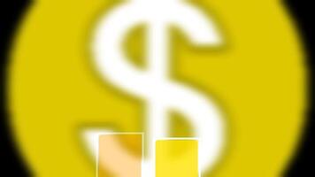 Illustration of a significant increase in the graph, with a dollar background, business and financial concepts. video