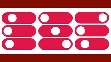 stiliserade skjutreglage och knappar symbolisera kontrollera, rytm, och ljud balans, representerar harmoni och rörelse i modern digital gränssnitt design video