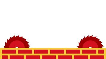 dois mortal circular serras rodar ao longo a caminho, criando uma Duplo perigo este forças jogadoras para coordenada movimento e perfeito seus cronometragem para progresso. video