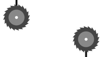 Due circolare seghe mossa nel sincronizzare, forzare Giocatori per calcolare preciso tempismo e controllo per navigare fra loro tranquillamente senza danno. video