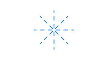 spinning starburst streckad rader läser in animation. blå sunburst strålande utåt, brista effekt. animerad throbber på transparent bakgrund. ui design element 4k . framsteg indikator, buffrande video